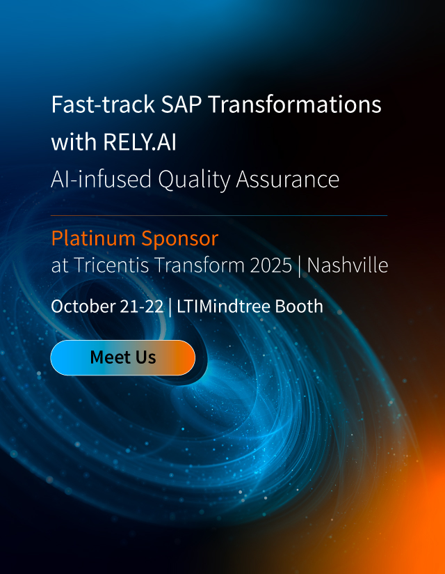 Fast-track SAP Transformations with RELY.AI AI-infused Quality Assurance Platinum Sponsor at Tricentis Transform 2025, Nashville