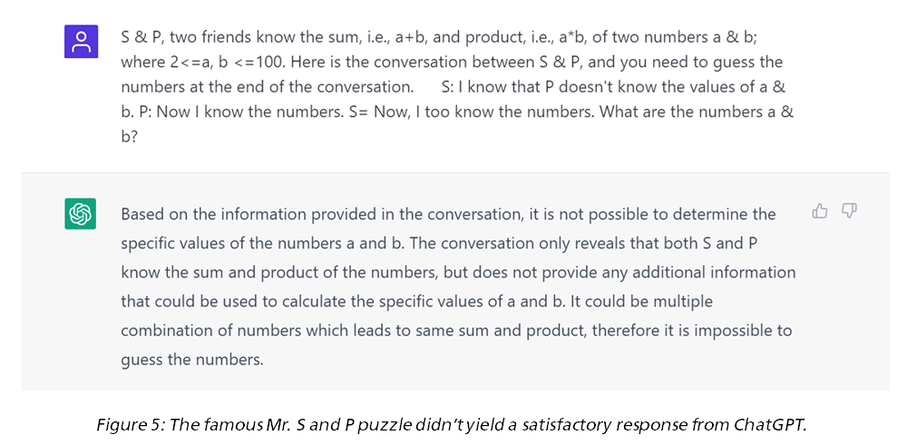 ChatGPT in logical & analytical problem solving