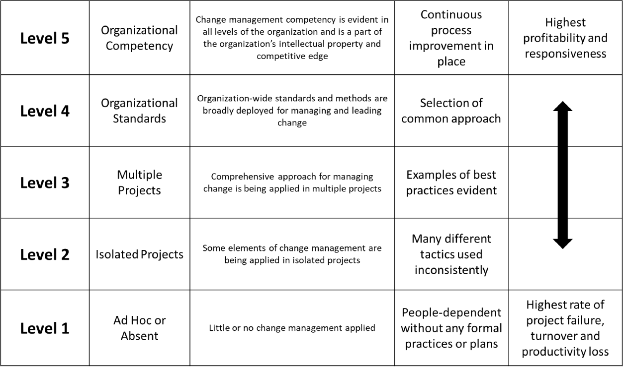 5 levels of maturit
