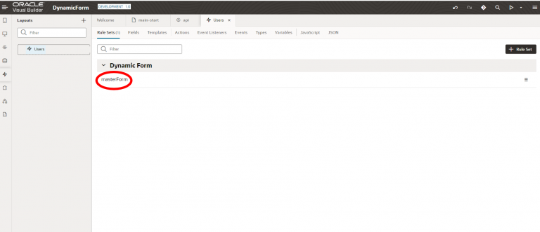 Dynamic Form Implementation in Visual Builder Application
